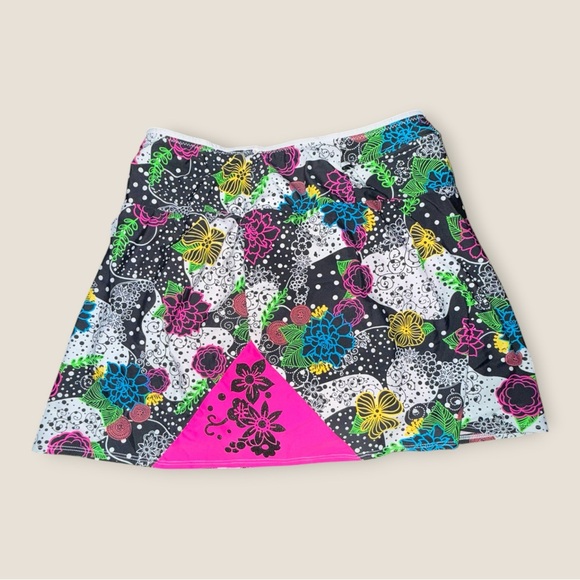 Sparkle Skirts Athletic Skort Floral Multicolor L Built-In Shorts Activewear - Picture 5 of 7
